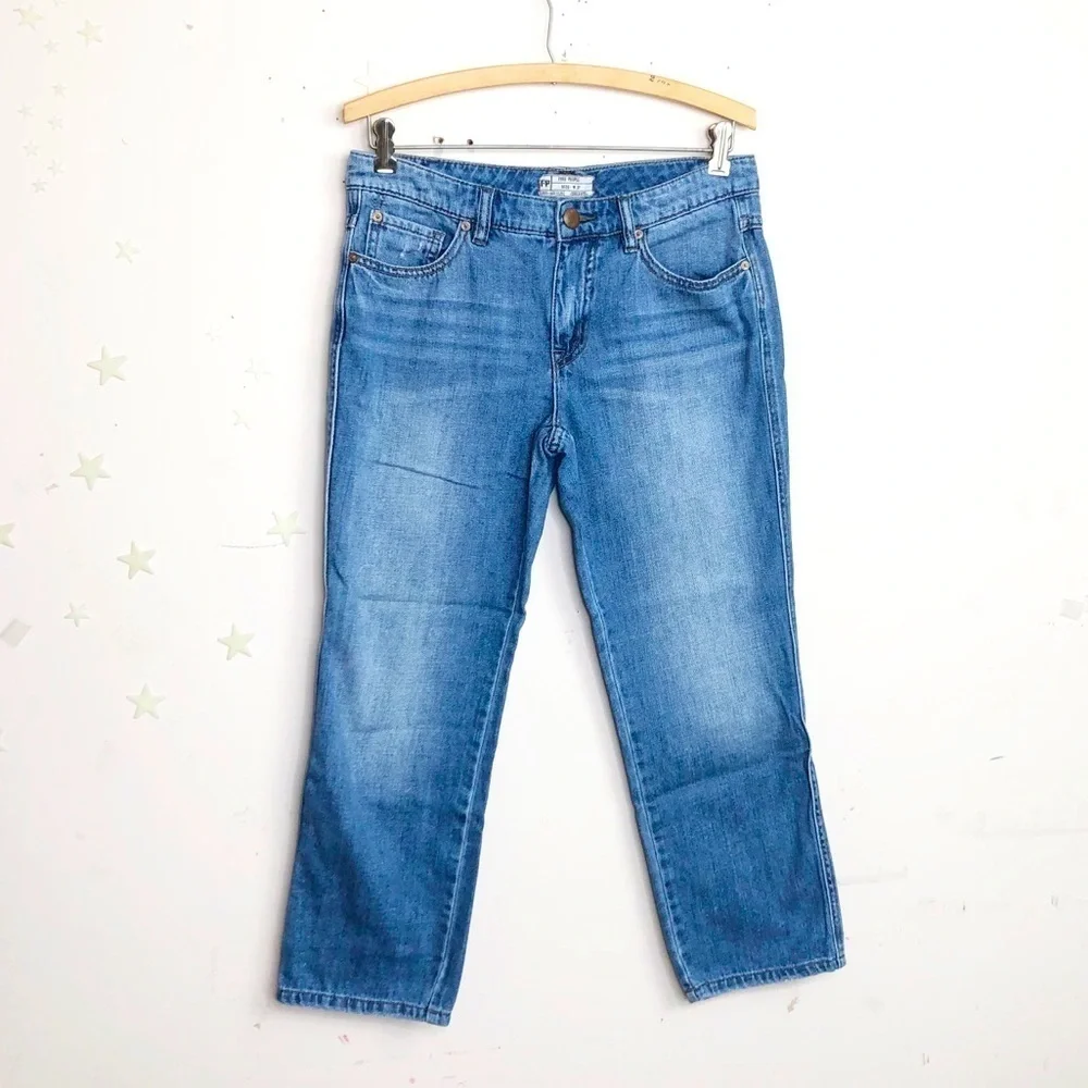 FREE people cropped boyfriend jeans